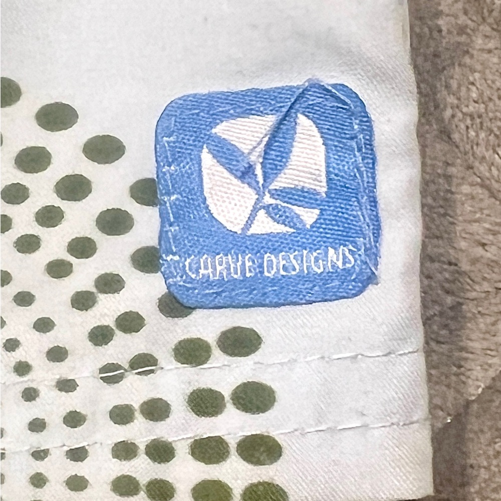 Carve Designs Women’s Baby Blue & Olive Patterned Board Shorts! Sz S! Very Cute! - Picture 3 of 4